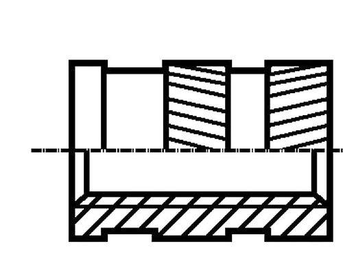 100x threaded insert - threaded, insert;