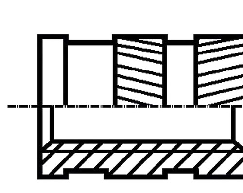 10x threaded insert brass - 10x, insert;